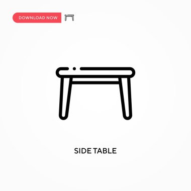 Yan tablo vektör simgesi. Web sitesi veya mobil uygulama için modern, basit düz vektör çizimi