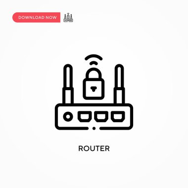 Yönlendirici vektör simgesi. Web sitesi veya mobil uygulama için modern, basit düz vektör çizimi