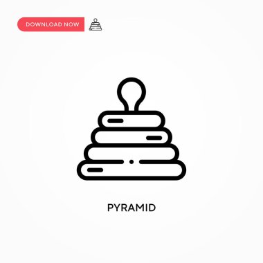 Piramit vektör simgesi. Web sitesi veya mobil uygulama için modern, basit düz vektör çizimi