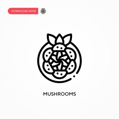 Mantar vektör simgesi. Web sitesi veya mobil uygulama için modern, basit düz vektör çizimi