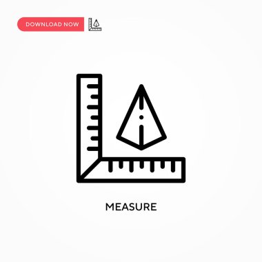 Vektör simgesini ölç. Web sitesi veya mobil uygulama için modern, basit düz vektör çizimi
