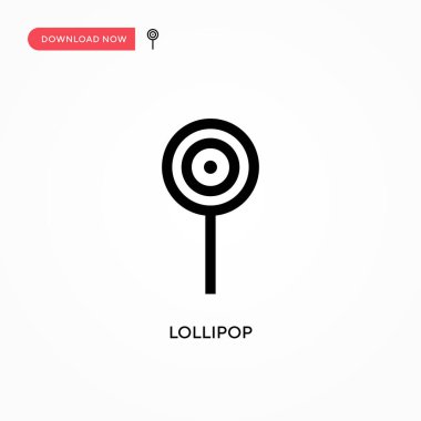 Lolipop vektör simgesi. Web sitesi veya mobil uygulama için modern, basit düz vektör çizimi