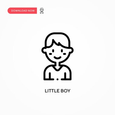 Küçük çocuk vektör ikonu. Web sitesi veya mobil uygulama için modern, basit düz vektör çizimi