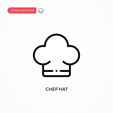 Şef şapka vektör simgesi. Web sitesi veya mobil uygulama için modern, basit düz vektör çizimi