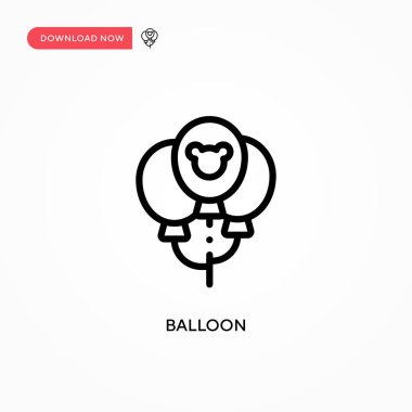 Balon vektör simgesi. Web sitesi veya mobil uygulama için modern, basit düz vektör çizimi