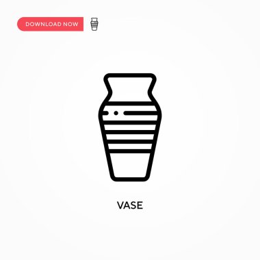Vazo vektör simgesi. Web sitesi veya mobil uygulama için modern, basit düz vektör çizimi