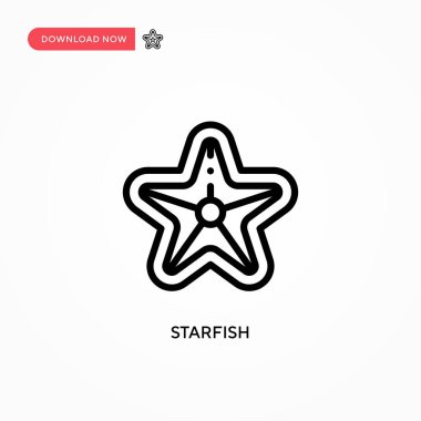 Denizyıldızı vektör simgesi. Web sitesi veya mobil uygulama için modern, basit düz vektör çizimi