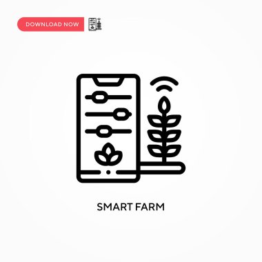 Akıllı çiftlik vektör simgesi. Web sitesi veya mobil uygulama için modern, basit düz vektör çizimi