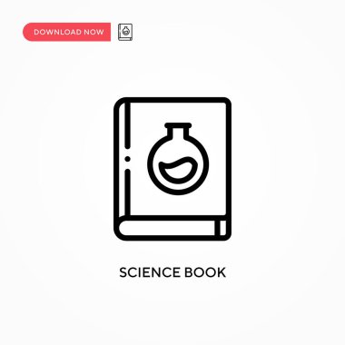 Bilim kitabı vektör ikonu. Web sitesi veya mobil uygulama için modern, basit düz vektör çizimi