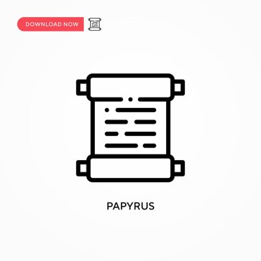 Papirüs vektör simgesi. Web sitesi veya mobil uygulama için modern, basit düz vektör çizimi