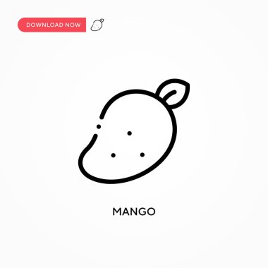 Mango vektör simgesi. Web sitesi veya mobil uygulama için modern, basit düz vektör çizimi