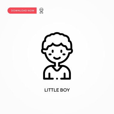 Küçük çocuk vektör ikonu. Web sitesi veya mobil uygulama için modern, basit düz vektör çizimi