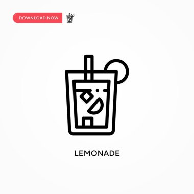 Limonata vektör simgesi. Web sitesi veya mobil uygulama için modern, basit düz vektör çizimi