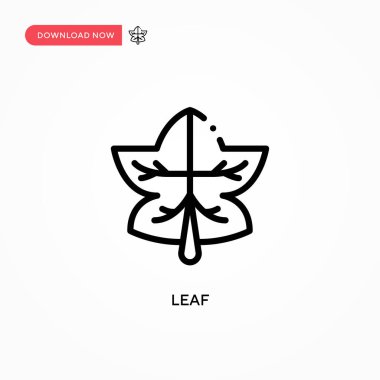 Yaprak vektör simgesi. Web sitesi veya mobil uygulama için modern, basit düz vektör çizimi