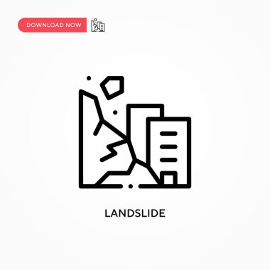 Heyelan vektör simgesi. Web sitesi veya mobil uygulama için modern, basit düz vektör çizimi