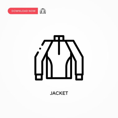 Ceket vektör simgesi. Web sitesi veya mobil uygulama için modern, basit düz vektör çizimi