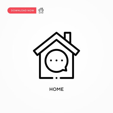 Ev vektör simgesi. Web sitesi veya mobil uygulama için modern, basit düz vektör çizimi