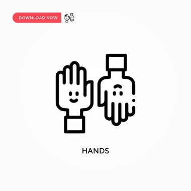 Eller vektör simgesi. Web sitesi veya mobil uygulama için modern, basit düz vektör çizimi