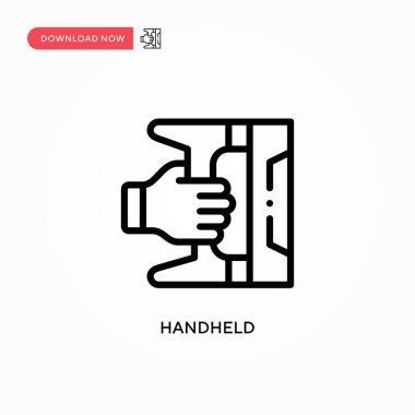 El bilgisayarı vektör simgesi. Web sitesi veya mobil uygulama için modern, basit düz vektör çizimi