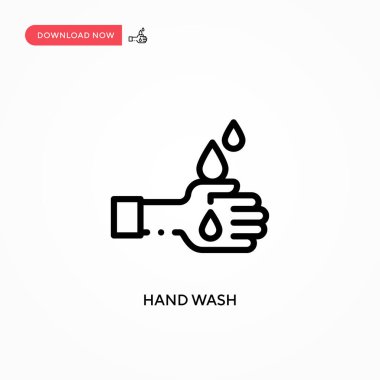 El yıkama vektör simgesi. Web sitesi veya mobil uygulama için modern, basit düz vektör çizimi