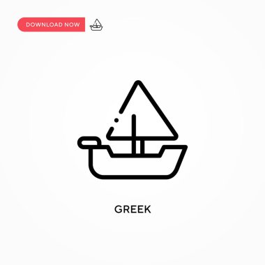 Yunan vektör simgesi. Web sitesi veya mobil uygulama için modern, basit düz vektör çizimi