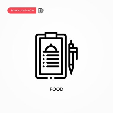 Yiyecek vektör simgesi. Web sitesi veya mobil uygulama için modern, basit düz vektör çizimi