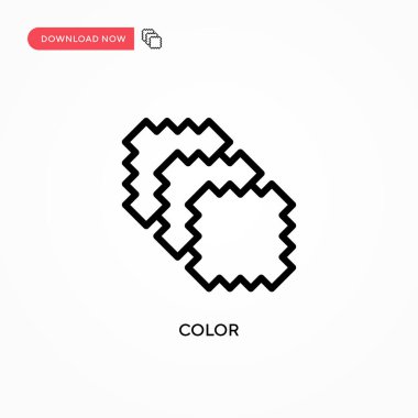 Renk vektör simgesi. Web sitesi veya mobil uygulama için modern, basit düz vektör çizimi