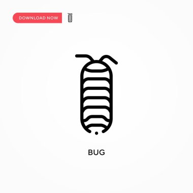 Böcek vektör simgesi. Web sitesi veya mobil uygulama için modern, basit düz vektör çizimi