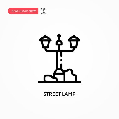 Sokak lambası vektör simgesi. Web sitesi veya mobil uygulama için modern, basit düz vektör çizimi