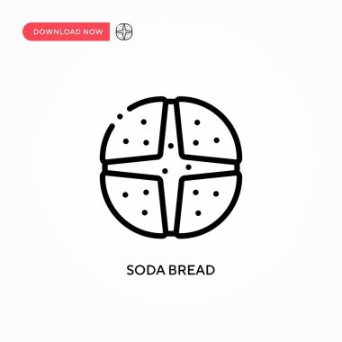 Soda ekmeği vektör simgesi. Web sitesi veya mobil uygulama için modern, basit düz vektör çizimi