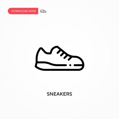 Spor ayakkabısı vektör simgesi. Web sitesi veya mobil uygulama için modern, basit düz vektör çizimi