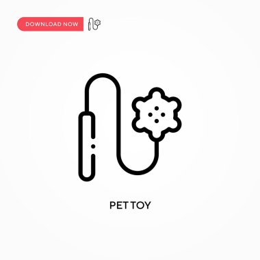 Evcil hayvan oyuncak vektör simgesi. Web sitesi veya mobil uygulama için modern, basit düz vektör çizimi