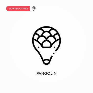 Pangolin vektör simgesi. Web sitesi veya mobil uygulama için modern, basit düz vektör çizimi