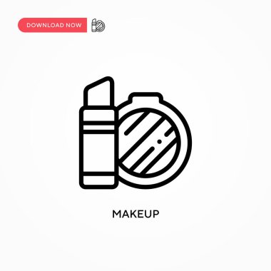 Makyaj vektörü simgesi. Web sitesi veya mobil uygulama için modern, basit düz vektör çizimi