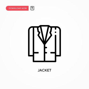 Ceket vektör simgesi. Web sitesi veya mobil uygulama için modern, basit düz vektör çizimi