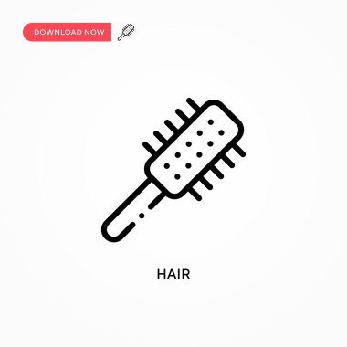 Saç vektör simgesi. Web sitesi veya mobil uygulama için modern, basit düz vektör çizimi