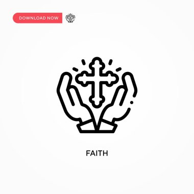 İnanç vektör simgesi. Web sitesi veya mobil uygulama için modern, basit düz vektör çizimi