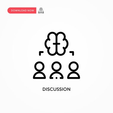 Tartışma vektör simgesi. Web sitesi veya mobil uygulama için modern, basit düz vektör çizimi