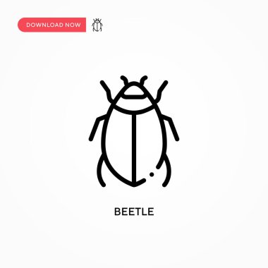 Böcek vektör simgesi. Web sitesi veya mobil uygulama için modern, basit düz vektör çizimi