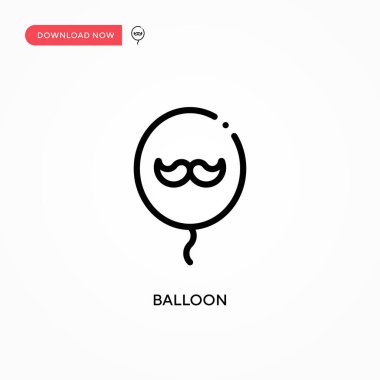 Balon vektör simgesi. Web sitesi veya mobil uygulama için modern, basit düz vektör çizimi