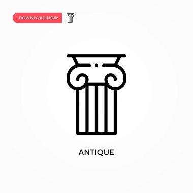 Antika vektör ikonu. Web sitesi veya mobil uygulama için modern, basit düz vektör çizimi
