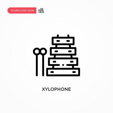 Ksilofon vektör simgesi. Web sitesi veya mobil uygulama için modern, basit düz vektör çizimi