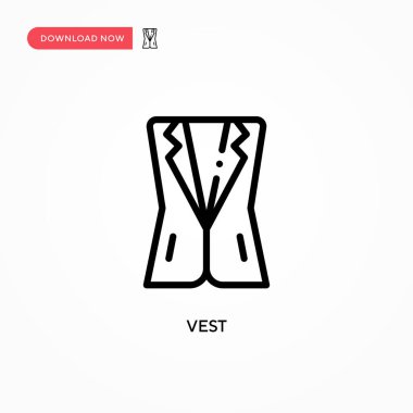 Yelek vektör simgesi. Web sitesi veya mobil uygulama için modern, basit düz vektör çizimi
