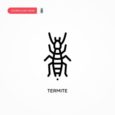 Termit vektör simgesi. Web sitesi veya mobil uygulama için modern, basit düz vektör çizimi