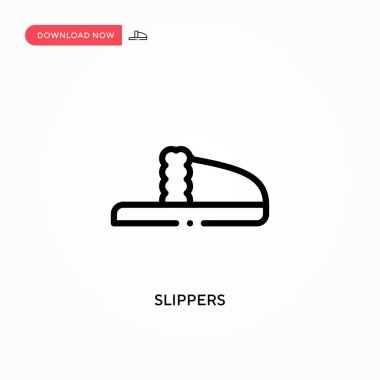 Terlik vektör simgesi. Web sitesi veya mobil uygulama için modern, basit düz vektör çizimi