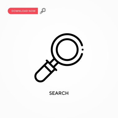 Arama vektör simgesi. Web sitesi veya mobil uygulama için modern, basit düz vektör çizimi