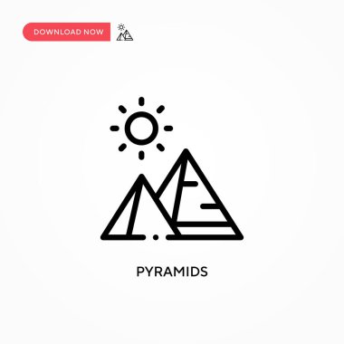 Piramitlerin vektör simgesi. Web sitesi veya mobil uygulama için modern, basit düz vektör çizimi