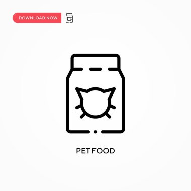 Evcil hayvan besin vektör simgesi. Web sitesi veya mobil uygulama için modern, basit düz vektör çizimi