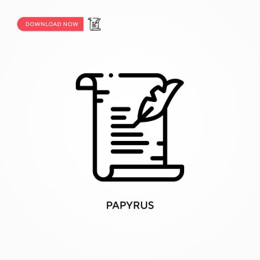 Papirüs vektör simgesi. Web sitesi veya mobil uygulama için modern, basit düz vektör çizimi