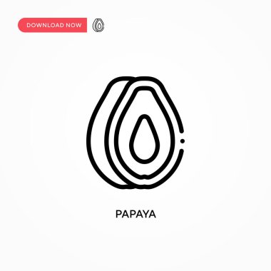 Papaya vektör simgesi. Web sitesi veya mobil uygulama için modern, basit düz vektör çizimi